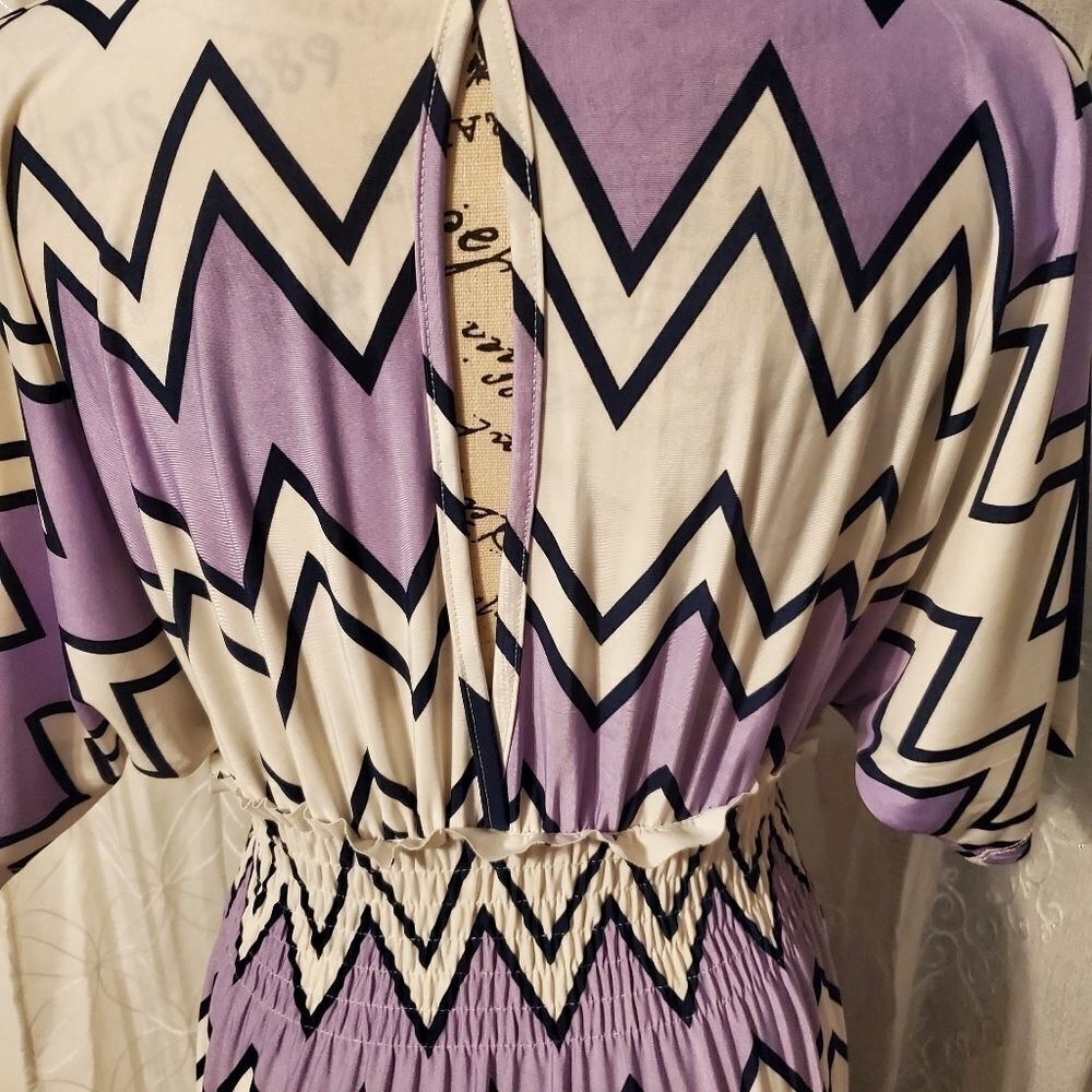5th and Love Geometric Maxi Dress Medium - Picture 6 of 8